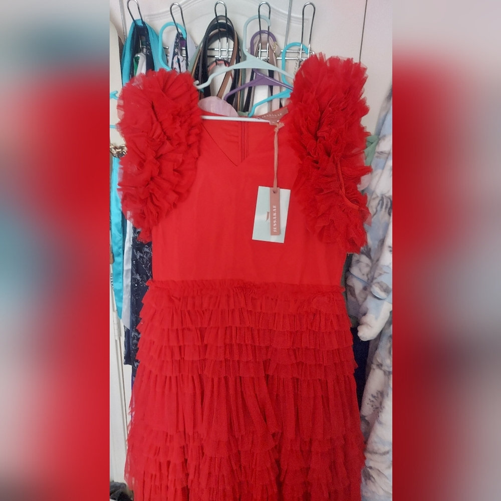 Jessakae Cherish Dress, Red, XL